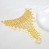 Iron Layered Coin & Flower Link Ring Bracelets for Women WS2112-2