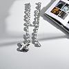 Alloy Textured Cross Pendant Paperclip Chain Necklaces FS-WGDACB3-02-1