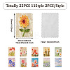22Pcs 11 Style Embossed Printed Acrylic Pendants MACR-CW0001-11-16