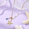 Stainless Steel with Natural Mixed Gemstone Pendant Necklaces NJEW-JN06652-1