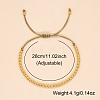 Adjustable Brass Round Braided Bead Bracelets for Women MI8325-2
