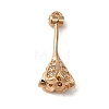 Brass Micro Pave Cubic Zirconia Pendant Bails KK-F865-12G-1