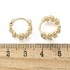 Brass Clear Cubic Zirconia Hoop Earrings EJEW-Q014-01G-3