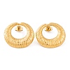 Ion Plating(IP) Ring 304 Stainless Steel Stud Earrings for Women EJEW-L272-009G-1