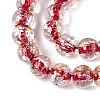 Crackle Transparent Glass Beads Strands X1-GLAA-N030-8mm-01H-3