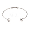 Tarnish Resistant Fashion 304 Stainless Steel Cuff Bangles Torque Bangles BJEW-H473-01P-4