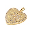 Brass Micro Pave Rhinestone Pendants KK-Z161-01G-01-2
