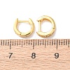 925 Sterling Silver Micro Pave Clear Cubic Zirconia Hoop Earrings EJEW-K317-08G-5