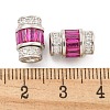 925 Sterling Silver Micro Pave Cubic Zirconia Screw Clasps STER-U001-03A-P-3