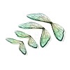 3Pcs Transparent Epoxy Resin Butterfly Wings Cabochons X-RESI-N045-10-2