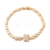 Brass Micro Pave Cubic Zirconia Chain Bracelets KK-R217-48G-4