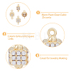8Pcs 4 Styles Brass Micro Pave Clear Cubic Zirconia Connector Charms KK-DC0003-36-5