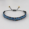 Adjustable Glass Seed Bead Braided Bracelets CW1056-2-1