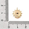 Brass Pave Black Cubic Zirconia Charms KK-CBA2395-02G-3