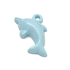 Spray Painted Alloy Pendants AL-CBA5D51-02A-2