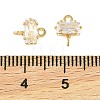 Brass Pave Cubic Zirconia Rectangle Connector Charms KK-P347-06G-03-4