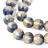 Handmade Lampwork with Gold Powder Beads Strands LAMP-N037-06A-01-3