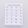 304 Stainless Steel Stud Earrings EJEW-I229-03G-B-3
