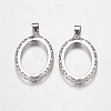Brass Pendant Cabochon Open Back Settings LS-KK-K196-18P-1