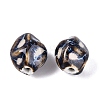 Vintage Handmade Porcelain Wrinkle Beads PORC-Q006-09J-2