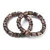Column Natural Rhodonite Beads Stretch Bracelets for Women Men BJEW-A148-01A-26-4