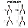 4Pcs 4 Styles Carbon Steel Flat Nose Pliers for Jewelry Making Supplies TOOL-YW0001-80-2