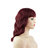Full Head Short Curly Red Wigs with Bangs OHAR-D007-02-3
