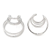 Brass Cuff Earrings for Women EJEW-U036-03P-4