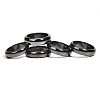 Dyed & Heated Black Agate Finger Rings IK0879-1-4