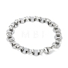 201 Stainless Steel Flat Round Link Chain Bracelets for Women Men BJEW-I316-07A-P-2