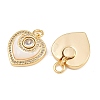 Brass Micro Pave Clear Cubic Zirconia Pendants SH-CBA197E-08G-2