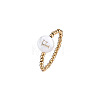 304 Stainless Steel and Shell Finger Rings WG7EF54-06-1