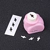 Random Single Color or Random Mixed Color Mini Plastic Craft Paper Punch Sets for Scrapbooking & Paper Crafts AJEW-L051-14-3