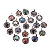 Natural & Synthetic Mixed Gemstone Pendants G-Q158-03-AB-1