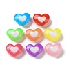 Two Tone Opaque Acrylic Beads X-SACR-I005-05C-1