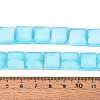 Opaque Solid Color Glass Beads Strands GLAA-N032-08I-01-4