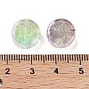 UV Plating Rainbow Iridescent Acrylic Beads X-OACR-F009-07-3