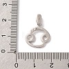 925 Sterling Silver Micro Pave Clear Cubic Zirconia Pendants STER-H117-01P-04-3