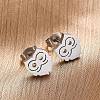 Tarnish Resistant 304 Stainless Steel Stud Earrings X-EJEW-F227-17P-3