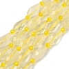 Natural Lemon Quartz(Heated) Beads Strands G-G453-F07-8x16mm-2