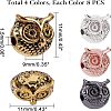 Owl Alloy Beads PALLOY-FH0001-07-RS-2