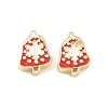 Christmas Brass Enamel Beads KK-I474-G27-1