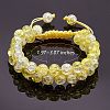 Sparkling Round Glass Braided Bead Bracelet BJEW-SW00082-02-9