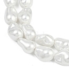 Electroplate Porcelain Imitation Pearl Beads Strands BSHE-Z009-03A-4