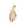 Brass Micro Pave Cubic Zirconia Pendants KK-D317-097G-1