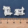 Brass Pave Clear Cubic Zirconia Pendants KK-C168-22S-3