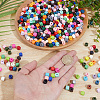 Spray Painted Wooden Beads WOOD-PA0001-53B-3