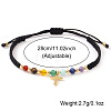 Chakra Natural Amethyst & Citrine & Red Jasper & Green Aventurine & Lapis Lazuli & Synthetic Turquoise Braided Bead Bracelets NE7743-4