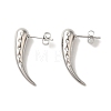 304 Stainless Steel & Rhinestones Teardrop Stud Earrings for Women EJEW-S237-10-1