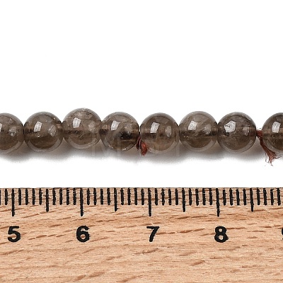 Natural Smoky Quartz Beads Strands G-B167-A09-6mm-1